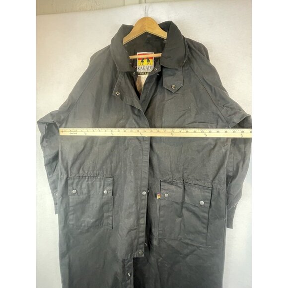 Kukadu 1032 Black Australian Drover Waxed Canvas Riders Coat Men’s XL [no cape] - Picture 5 of 14
